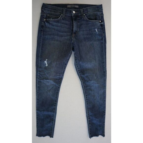 Joe's Jeans Women's Sz 28 Lisburn Blue Distressed Mid-Rise Skinny Jeans $110 - Picture 1 of 7